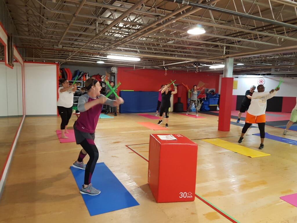 V-Fit P.R.O. Pound class in the gym